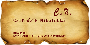 Czifrák Nikoletta névjegykártya